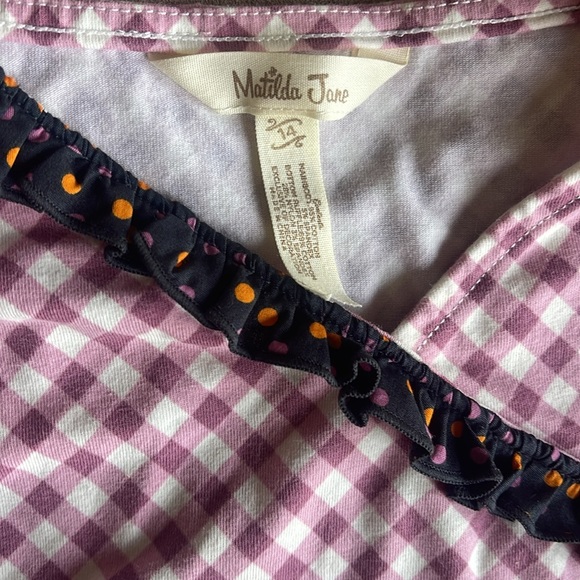 Matilda Jane Halloween ruffle Top Shirt Girls sz 14 FALL ghost black cat pumpkin - Picture 3 of 4